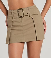 Refreshed Vibes High Rise Buckle Layered Mini Skirt