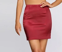 Sweet Satin Mini Skirt