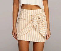 Prep Club Striped Mini Skirt