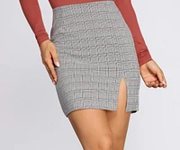 Style Check Plaid Mini Skirt