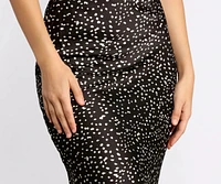 Dotted Darling Satin Flare Skirt