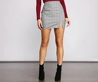 Playfully Poised Plaid Mini Skirt