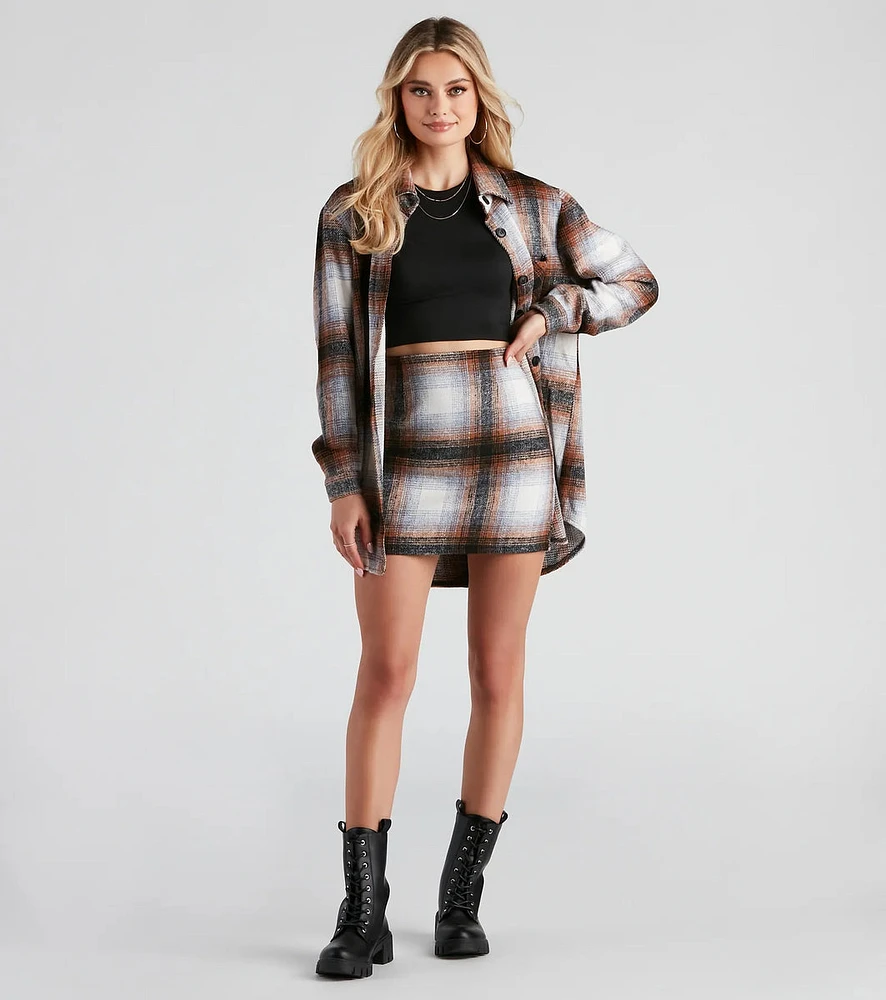 Preppy And Cute Plaid Mini Skirt