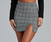 Perfectly Plaid High Waist Mini Skirt