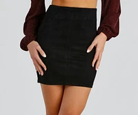 Endless Possibility Faux Suede Mini Skirt