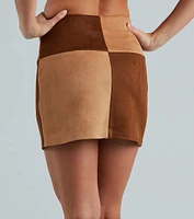 Posh This Fall Faux Suede Mini Skirt