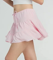 Playful Distraction Low Rise Ruffled Mini Skirt