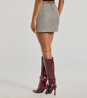 Icon Era Houndstooth Woven Mini Skirt