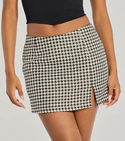 Icon Era Houndstooth Woven Mini Skirt