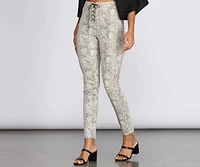 Sassy Snake Skinny Pants