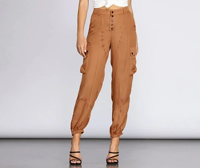 Button Down Cargo Pants