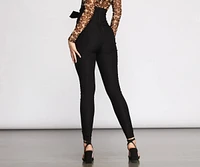 Super High Rise Tie Waist Skinny Pants