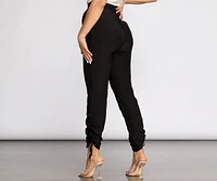 Shirring It Up High Rise Pants