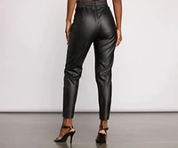 High Waist Faux Leather Leggings