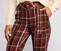 Preppy and Poised Plaid Skinny Pants