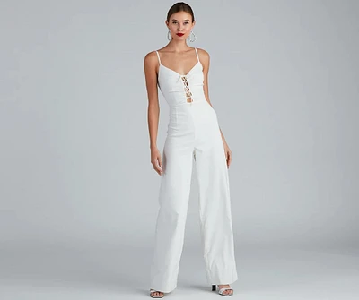 Fresh 'Fit Lattice Front Jumpsuit