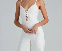 Fresh 'Fit Lattice Front Jumpsuit