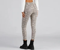 Major Sass Snake Print Skinny Pants