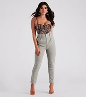 Perfectly Pleated Cuffed Trouser Pants