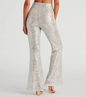 Sparkle Show Sequin Flare Pants