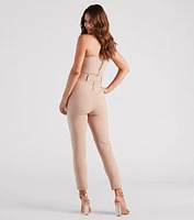 Sophiscated Chic Belted Jumpsuit