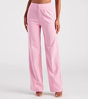 Chic Confidence Straight-Leg Trouser Pants