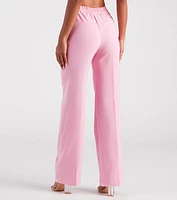 Chic Confidence Straight-Leg Trouser Pants