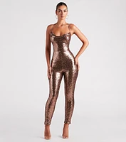 Twinkle And Glow Sequin Skinny Jumpsuit