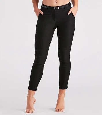 So Profesh Belted Tapered Skinny Pants