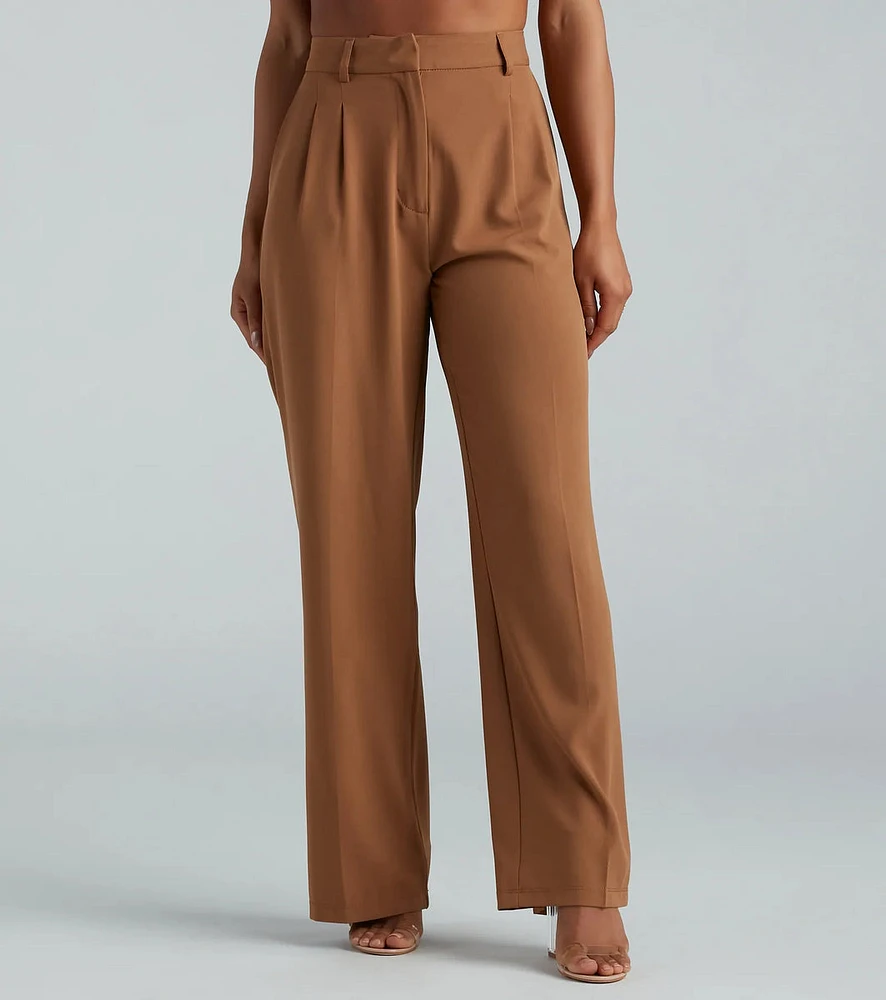 Chic Crepe Boyfriend Trouser Pants