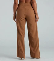 Chic Crepe Boyfriend Trouser Pants