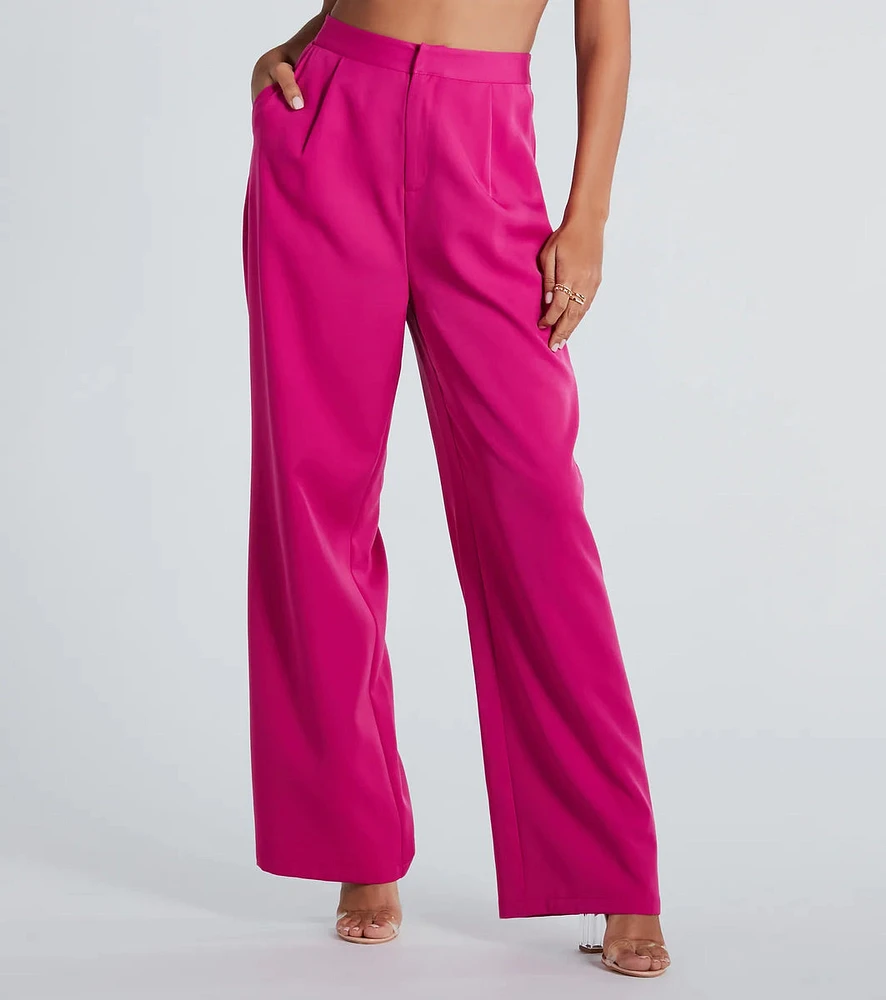 Chic And Elevated Woven Trouser Pants