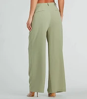 Like Clockwork High-Rise Wide-Leg Trouser Pants