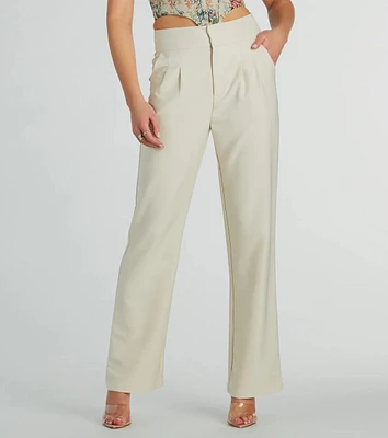 Sophisticated Moment Straight Leg Trouser Pants