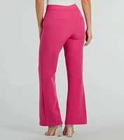 Perfectly Chic High Waist Straight-Leg Trouser Pants