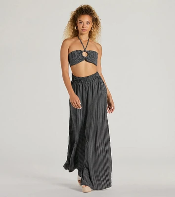 All Set Up High Rise Geometric Palazzo Pants