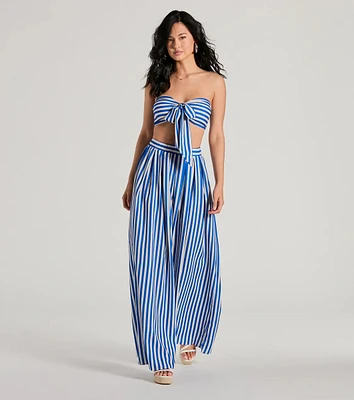 Festive Fun High-Rise Striped Palazzo Pants