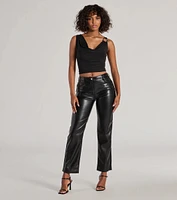 Ready For Glam Faux Leather Pants