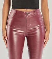 Glossy Glam Coated Faux Leather Skinny Pants