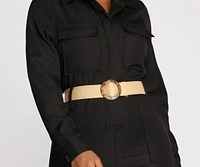 Ready To Go Utility Belted Romper