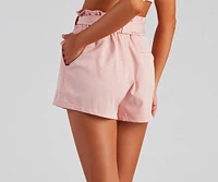 Sweet And Chic Paper Bag Shorts