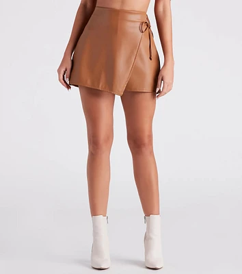 Trendsetter Life Faux Leather Skort