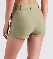 Chic And Polished Paperbag Shorts