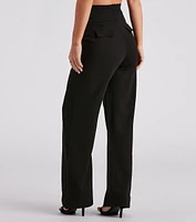 Total Boss Babe Button-Front Dress Pants