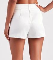 Sleek Sophistication Satin Trouser Shorts