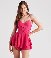 Aren't I Grand Crepe Chiffon Romper