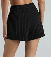 Iconic Vibes Pinstripe Trouser Shorts