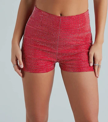 Bring The Glamour Rhinestone Hot Shorts