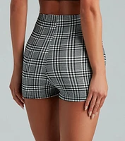 Checkin' It Twice Plaid Mini Skort