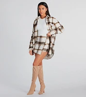 Cute Vibes Only Plaid Envelope Skort